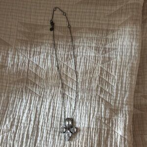 Alexis Bittar Silver Skull Pendant Necklace